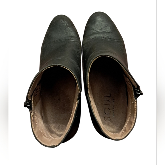 Soul Naturalizer Hudson Black Wedge Ankle Boots Booties 8.5 Zip - Picture 7 of 11